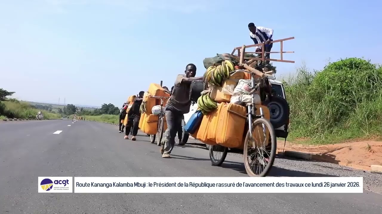 À peine arrivé à Kananga, Félix Tshisekedi évalue l'avancement des travaux de la route Kalambambuji.