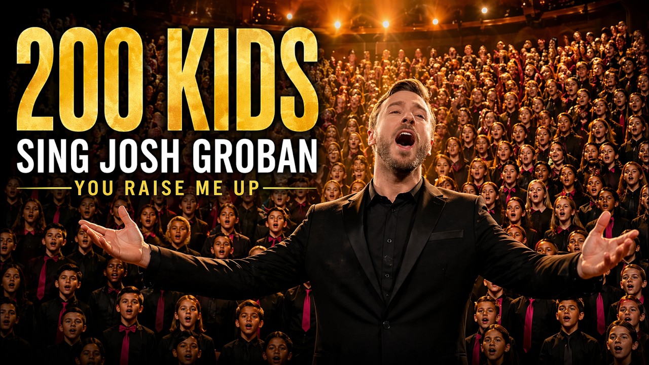 200 Kids Sing A Cappella Style | You Raise Me Up by Josh Groban