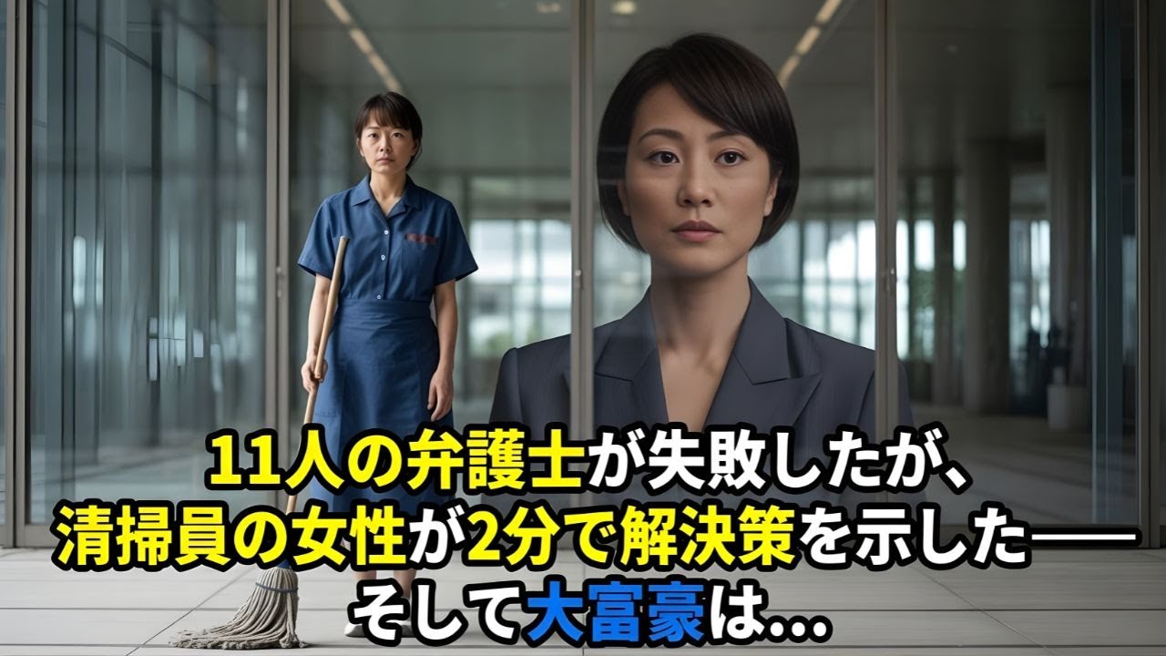 「11人の弁護士が失敗したが、清掃員の女性が2分で解決策を示した――そして大富豪は…」