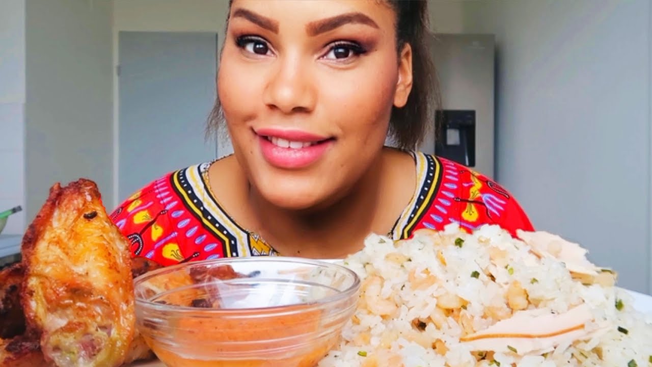 ENG) FRIED RICE, CHICKEN, HOT SAUCE MUKBANG┃CHIT CHAT