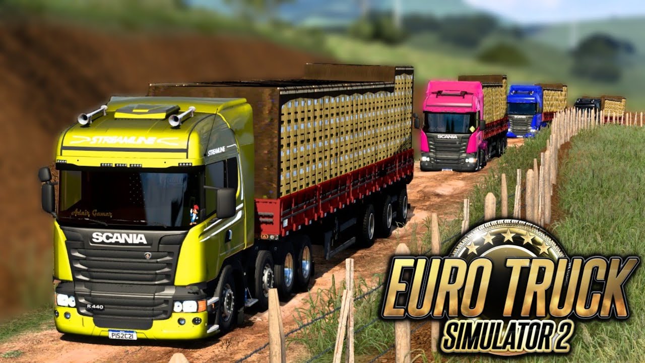 O COMBOIO INTEIRO FICOU ATOLADO NA ESTRADA DE TERRA! - EURO TRUCK SIMULATOR 2 + G920