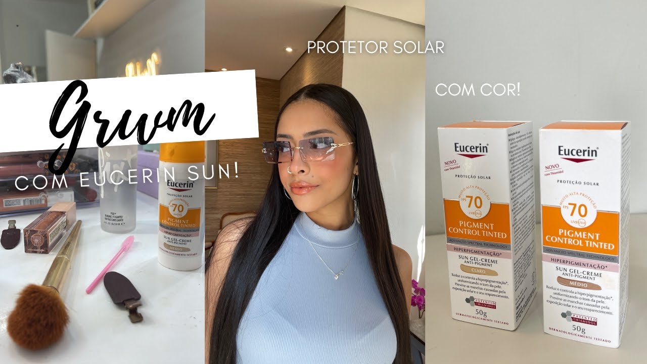 MAKE PARA EVENTO COM PROTETOR SOLAR COM COR- EUCERIN SUN PIGMENT CONTROL TINTED!