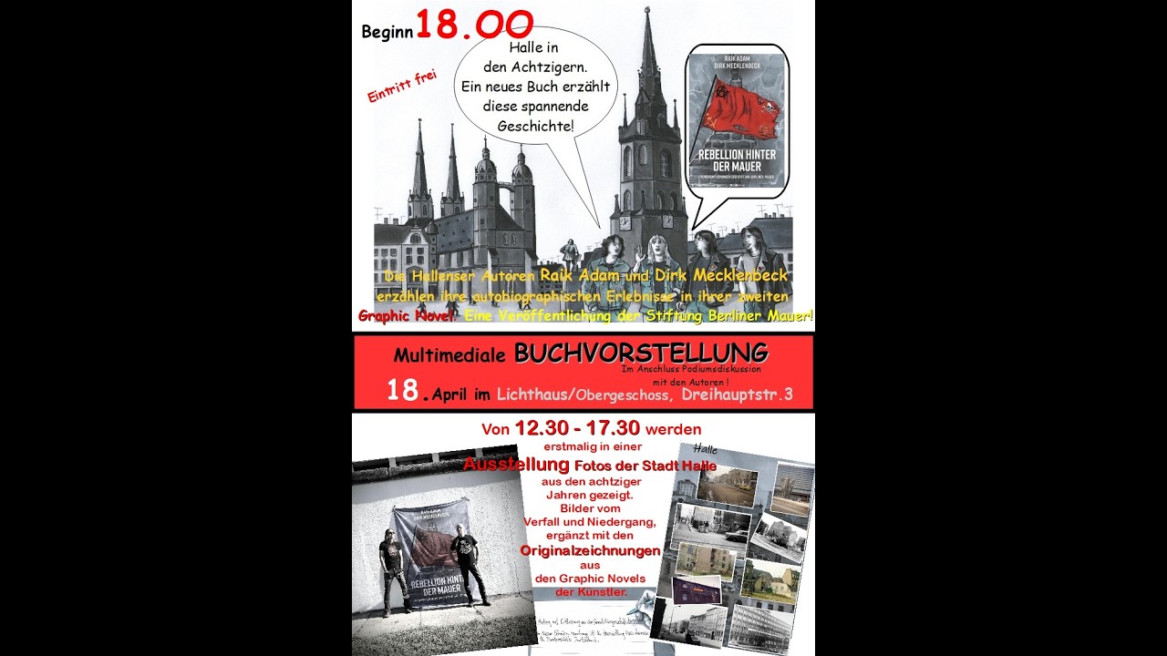 HALLE/S. 1989 - Dokument des Verfalls. Buchneuerscheinung 2024 - REBELLION HINTER DER MAUER !