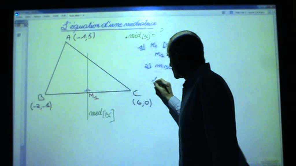 MATH4CSLW - 4 - L'équations d'une médiatrice