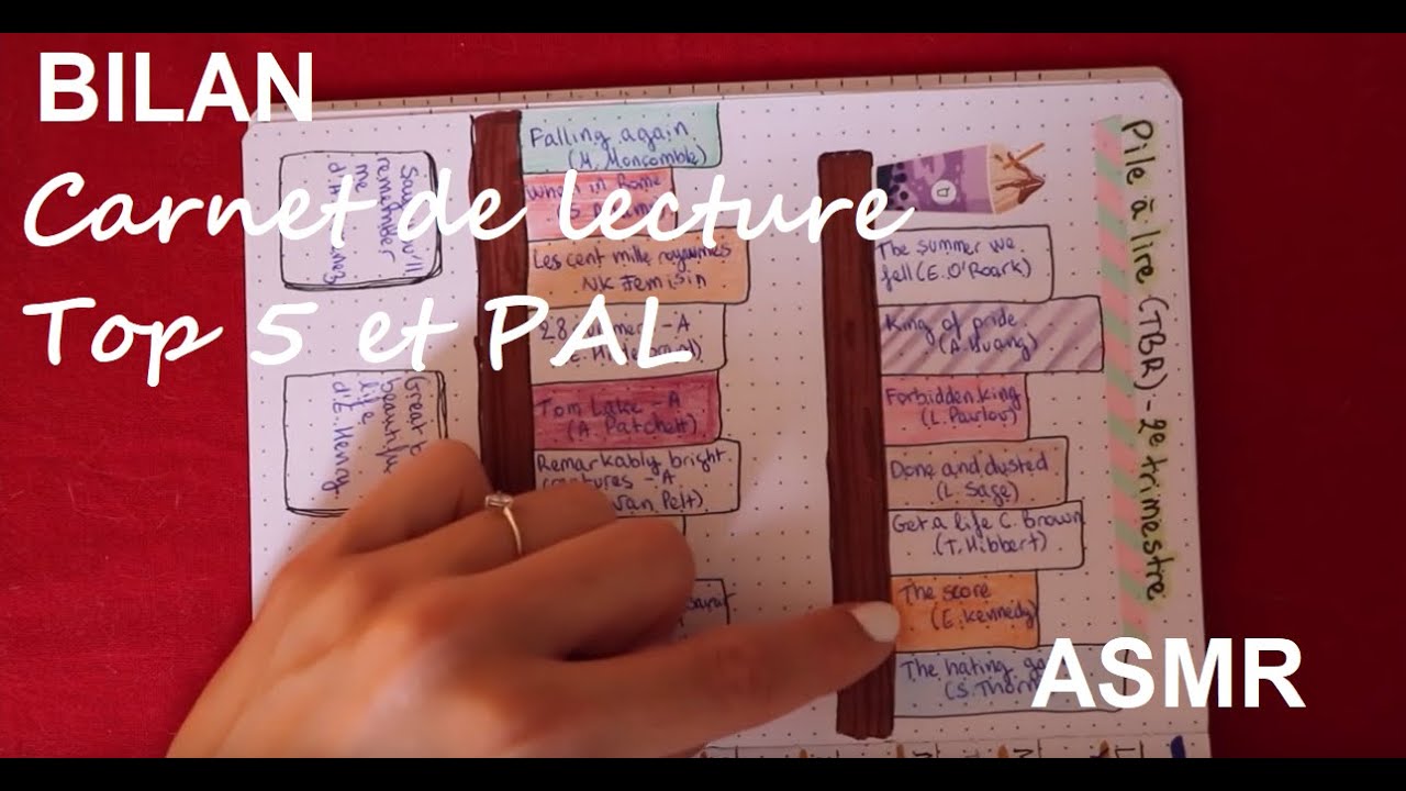 ASMR français - Écriture : Top 5 livres 2e trimestre, bilan PAL 2e et PAL 3e trimestre 2025