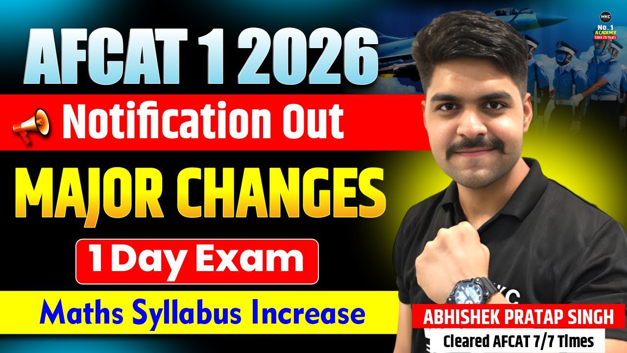 AFCAT 2026 Notification Out | AFCAT 1 2026 Age limit | AFCAT 1 2026 Syllabus |AFCAT 2026 Eligibility