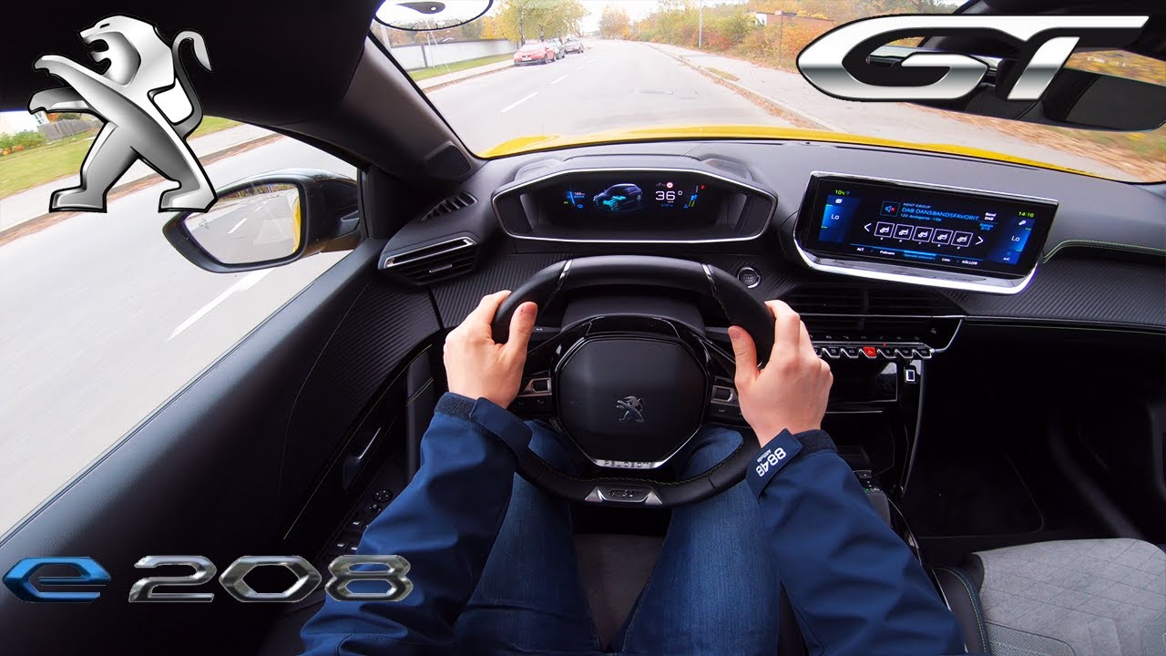2021 Peugeot e-208 GT (136 HP 50 kWh) EV POV Test Drive