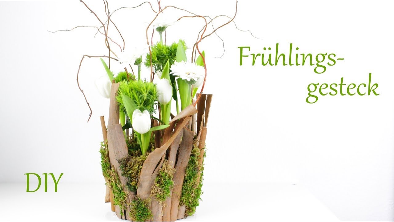 DIY | Frühlingsgesteck mit Tulpen und Gerbera | Frühlingsdeko | Just Deko