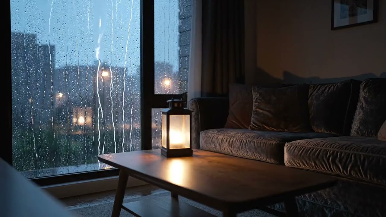 Heavy Rain Outside, Cozy Inside Night ASMR Ambience