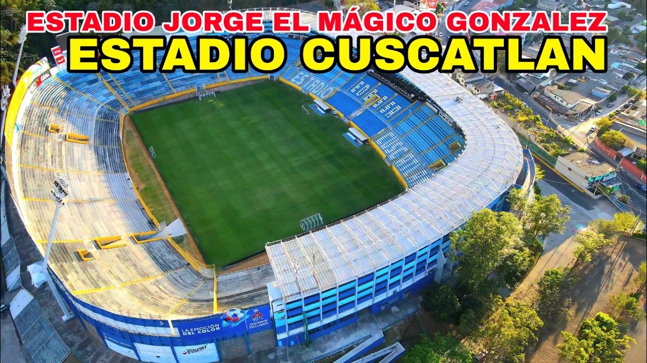 MIRA COMO SE ESTAN LOS ESTADIOS JORGE EL MÁGICO GONZALEZ Y CUSCATLAN. #elsalvador