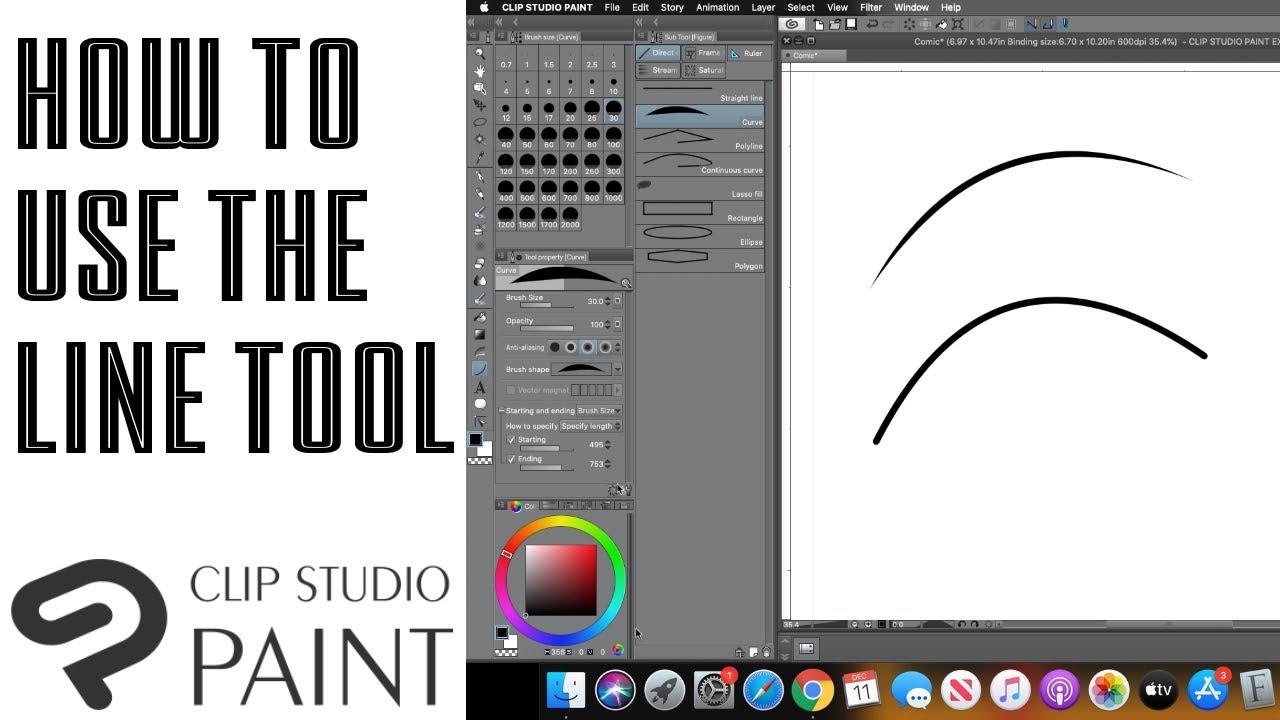 [Clip Studio] How to Use the Line Tool