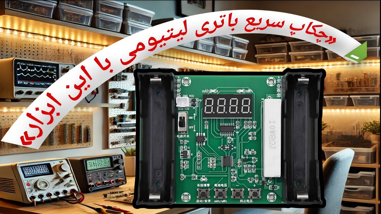 آموزش طریقه استفاده با دستگاه تستر باطری لیتیومی 