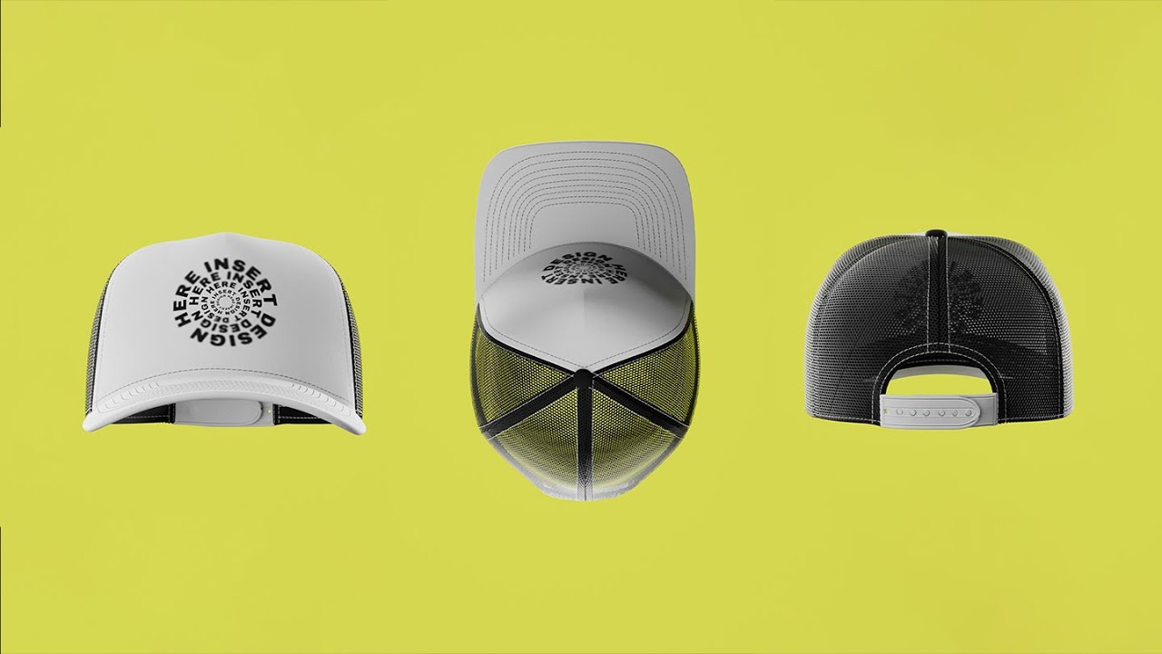 3D Trucker Hat Mockup (No Plugins) - Blender Tutorial