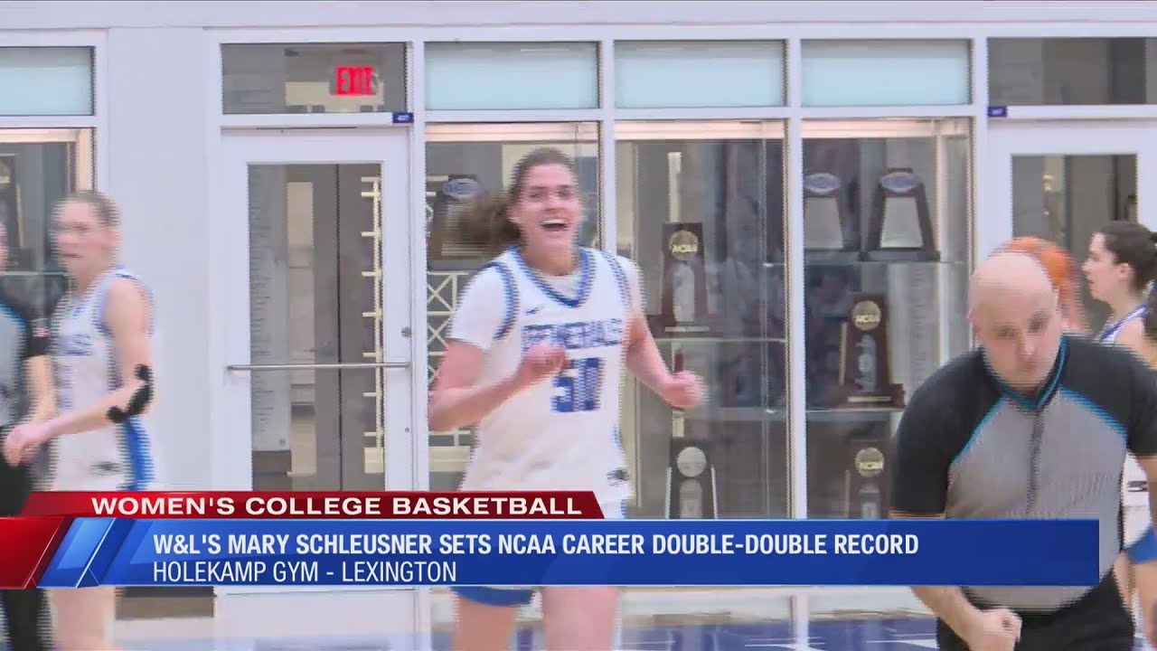 Washington & Lee's Schleusner Breaks Division III Double-Doubles Record in 22-Point Win over Roanoke
