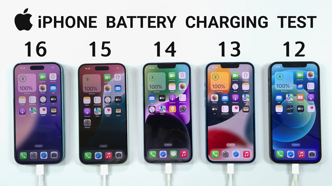 iPhone 16 vs 15 vs 14 vs 13 vs 12 Battery Test | BATTERY CHARGING TEST
