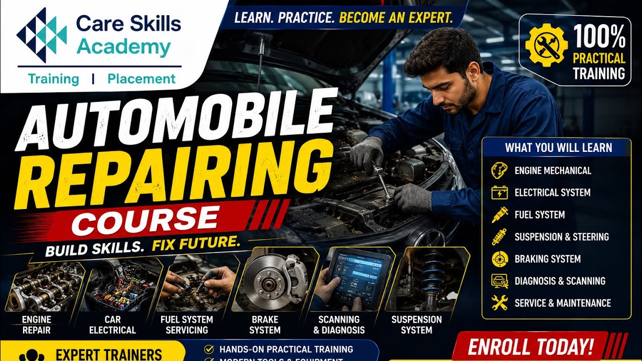 Car steering system Works || Automobile Repairing Course