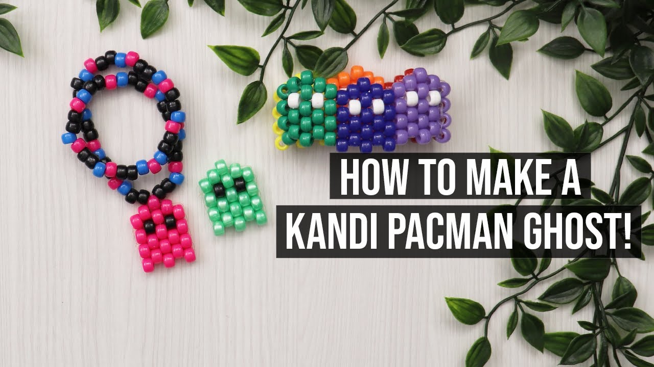 HOW TO MAKE A KANDI/BEADED PACMAN GHOST! /Step by step/How to Tutorial!