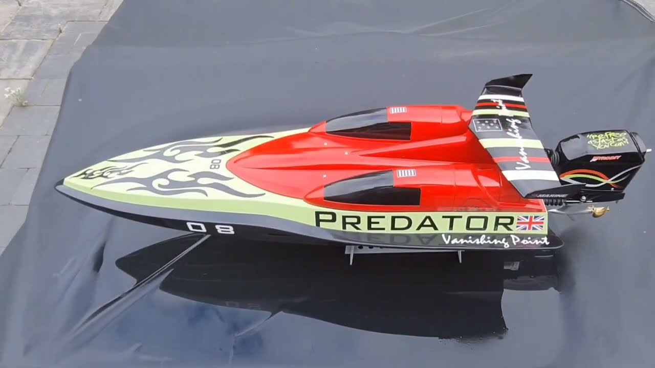 RC Boat - Fast Electric - BLUESTREAK 7008 conversion - TFL Outboard (QUIRKY!)