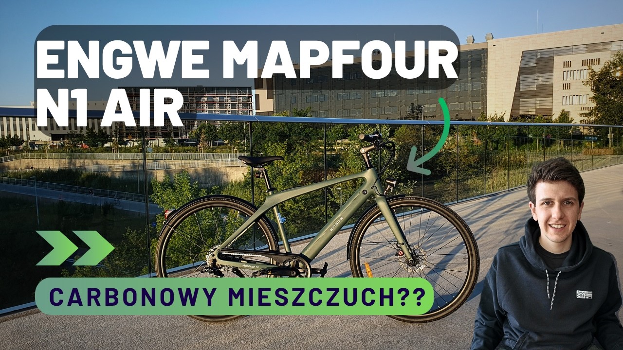 Engwe MAPFOUR N1 Air test - CARBONOWY rower MIEJSKI