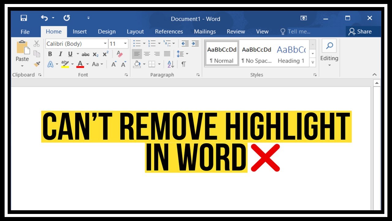 FIX - Can&rsquo;t Remove Highlighting In Word || Remove Highlighting in Word Not Working