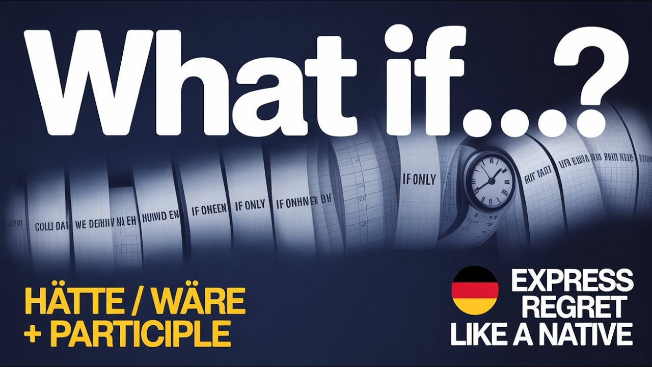 The 'No Regrets' Rule: How to Talk About 'What If' in German 📚 Learn German easily