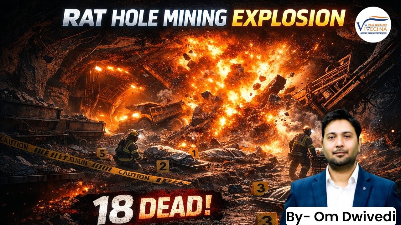 Rat Hole Mining: Tunnel of Death? | 18 Workers Killed in Deadly Explosion | Vivechna IAS Academy