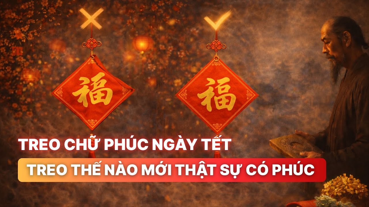 Treo chữ Phúc ngày Tết: Treo thế nào mới thật sự có phúc