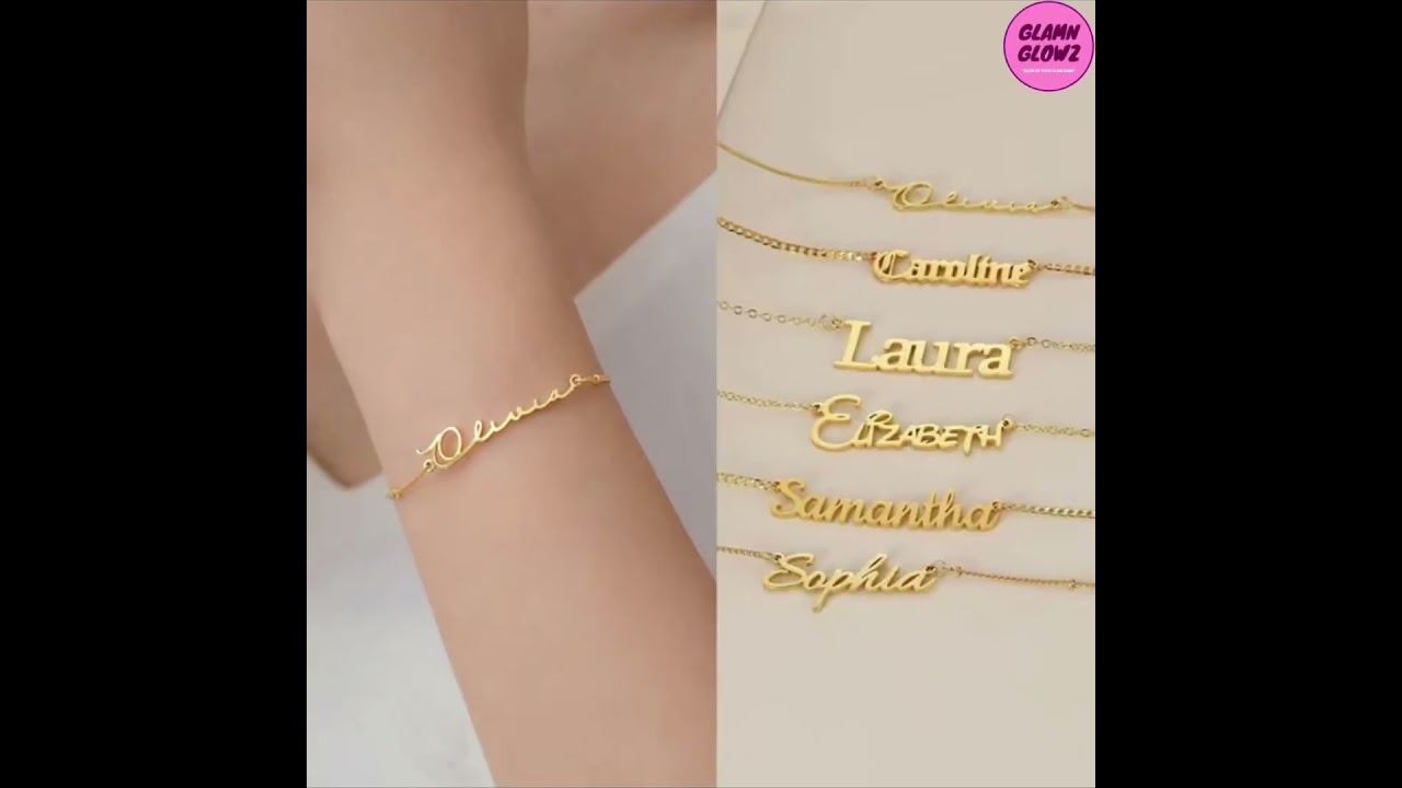 Customised Name Bracelet💖Link in Description✨#jewellery #bracelet #customized #name #youtubeshorts