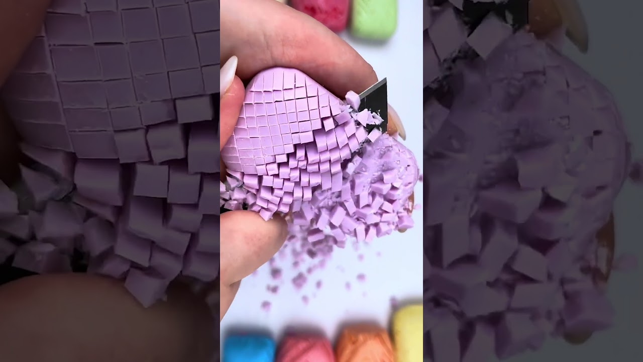 Super Satisfying ASMR Cutting Soap Cubes #shorts #asmr #soapcutting #oddlysatisfying