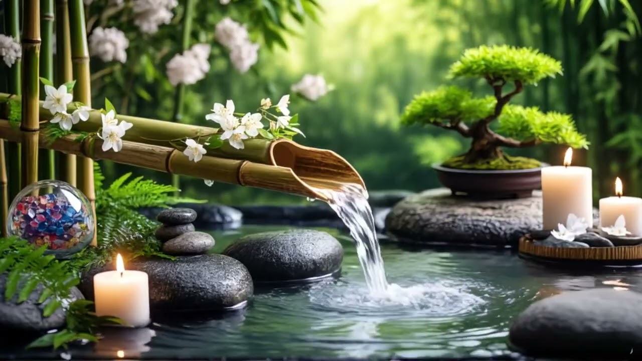 Soothing Relaxing Music 🌻 Peace of Mind, Anxiety Relief,Spa Relax Water,Calm Day Sleep 15