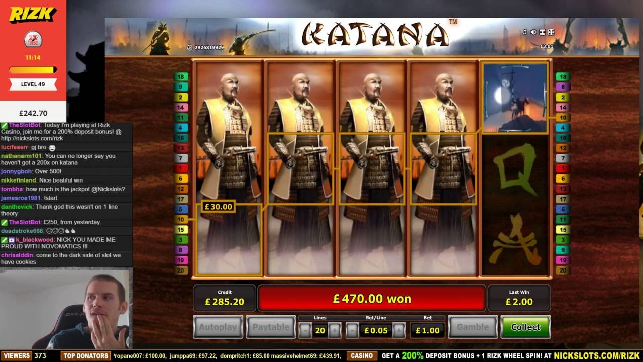 HUGE WIN on Katana Slot - &pound;1 Bet