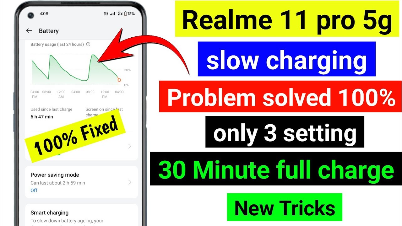 Realme 11 Pro 5G Slow Charging Problem/Realme 11 Pro 5G Fast Charging Setting/Fast charging Trick 🔋