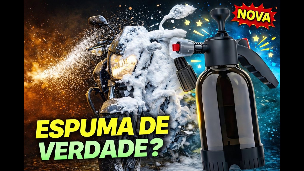 TESTEI O SNOW FOAM MANUAL DE 2L NA MOTO! Será que Faz Espuma Mesmo?