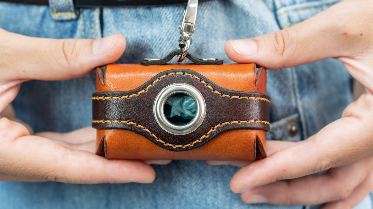 How to Make Leather Poop Bag Dispenser | Free PDF Pattern