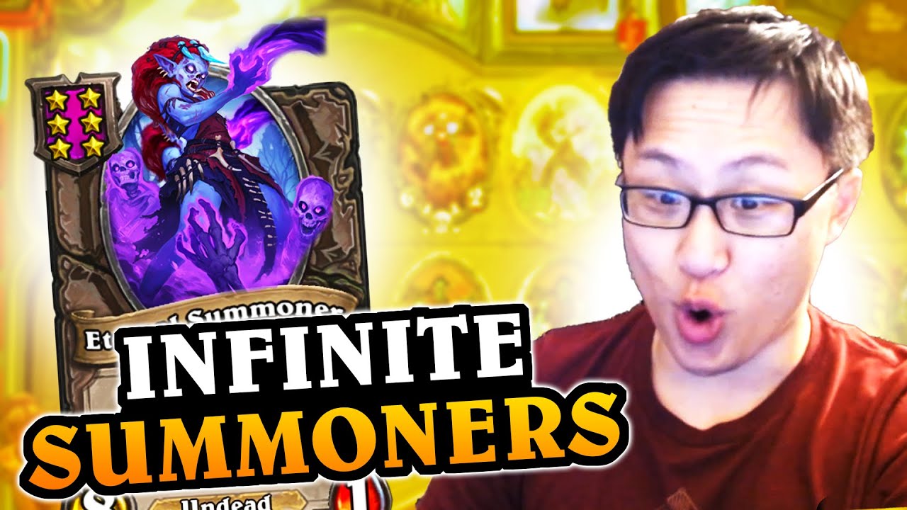Putricide prints infinite eternal summoners | Hearthstone Battlegrounds