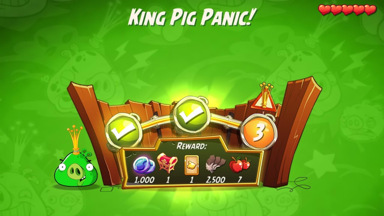 KPP Shortcut (failed)- No Red,Blues,Chuck,Bomb,Hal - King Pig Panic, Angry Birds 2