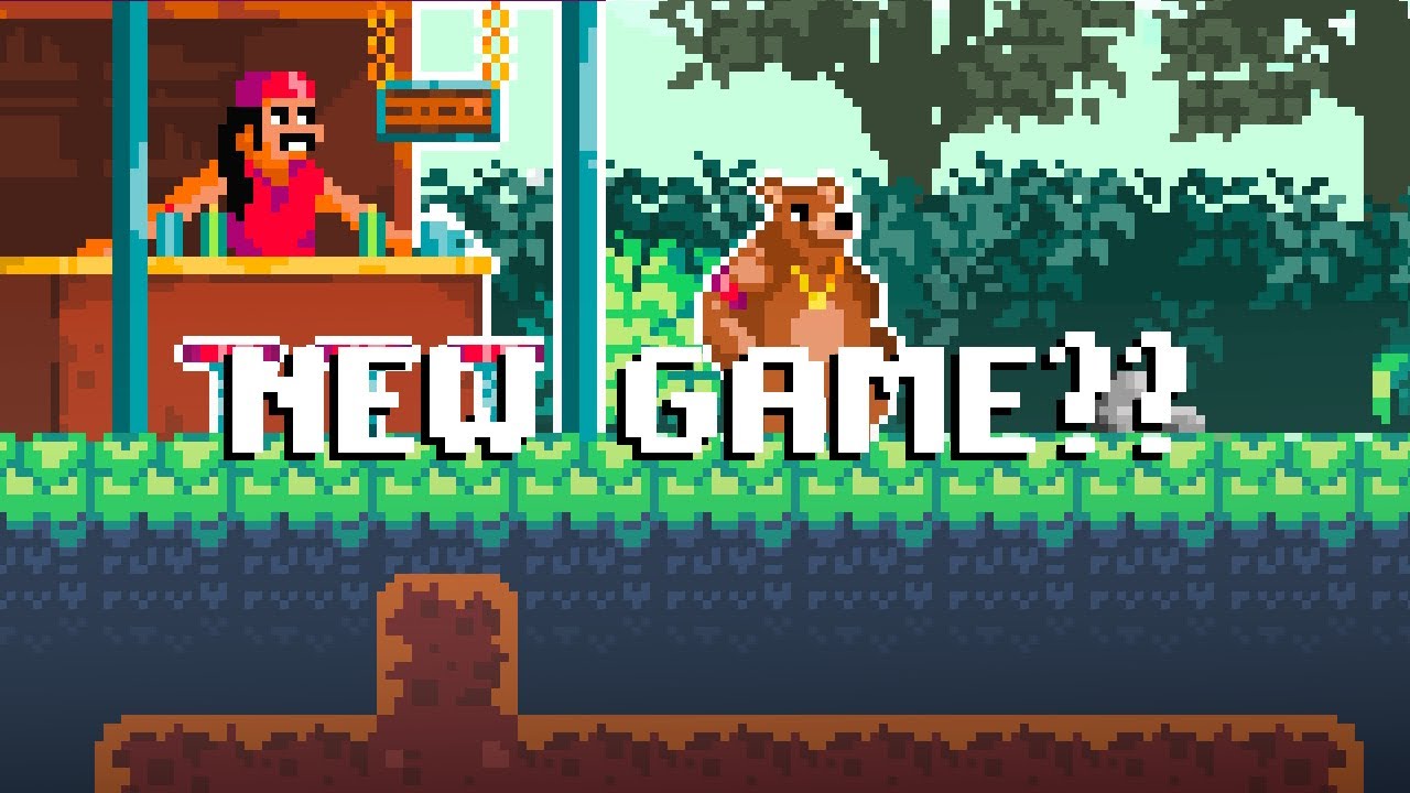 Bear runner game - procedural retro platformer WIP