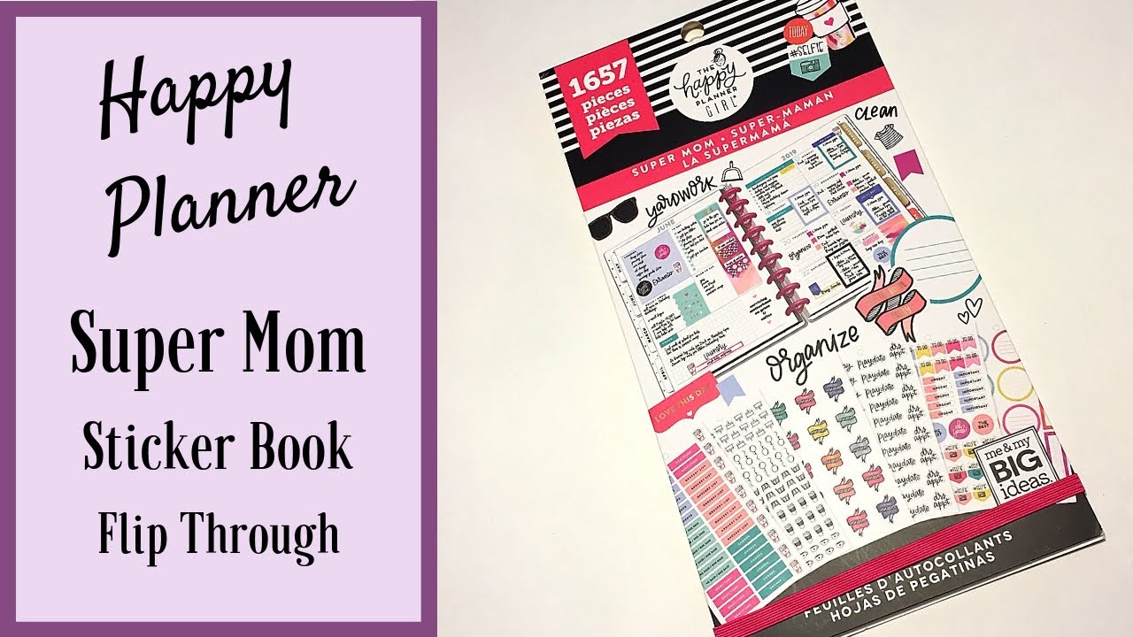 Happy Planner: Super Mom Sticker Book Flip Through