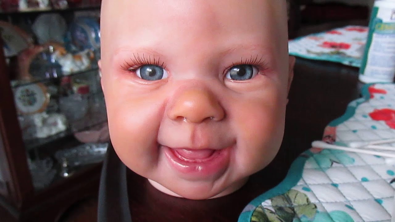 Reborn Doll Hair Painting Using Acrylics