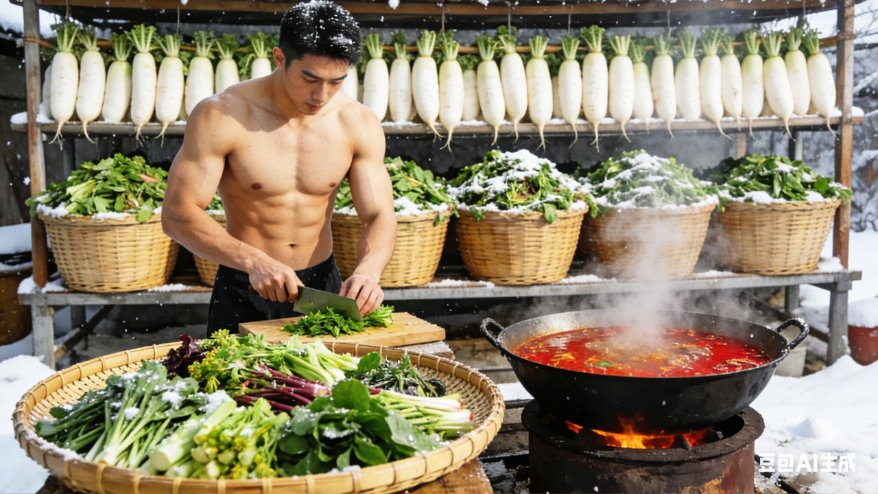 The mountains and fields offer rustic charm, and hot pot holds the flavors of the New Year！
