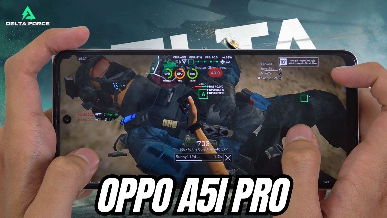 Oppo A5i Pro test game Delta Force | Snapdragon 6s Gen 1