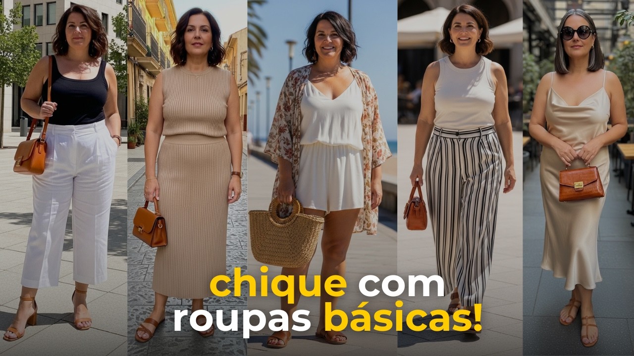 19 Looks ELEGANTES Com Roupas BÁSICAS.