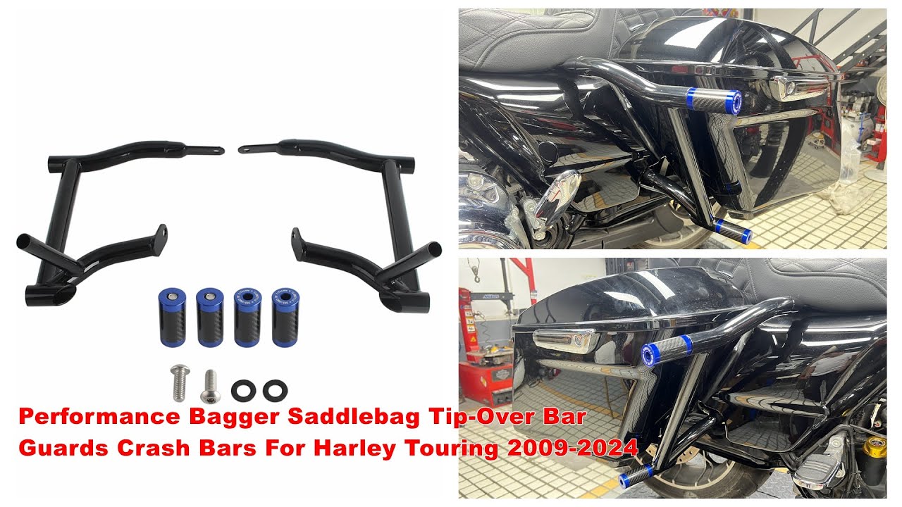 How to install Performance Bagger Saddlebag Tip-Over Bar Guards Crash Bars For Harley Touring 09-24