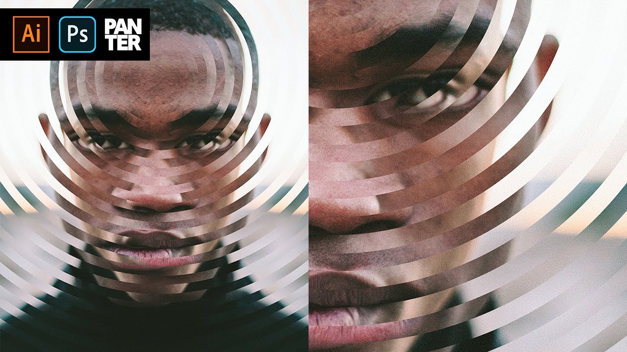 Как создать портрет с оптической иллюзией в Photoshop