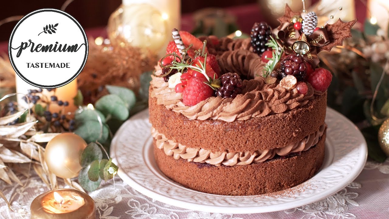 【プレミアム】クリスマスチョコレートケーキ【ASMR】