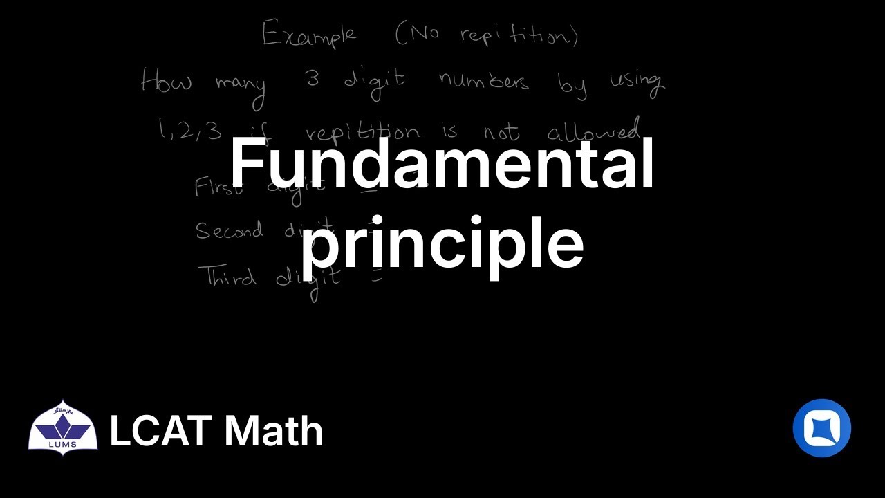LUMS LCAT Math | 16.2 Fundamental principle | Qallam