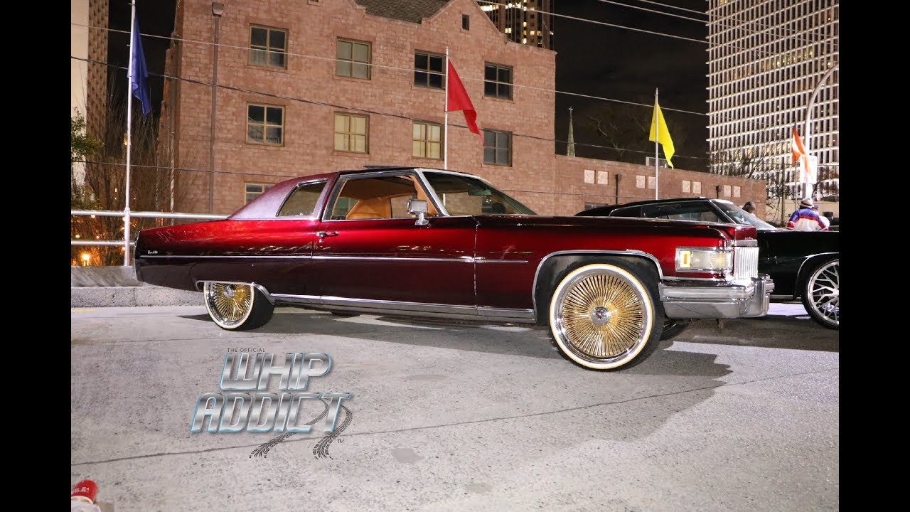 WhipAddict: Kandy Red 75' Cadillac Coupe DeVille Goes From DUB 26s to Dayton 24s