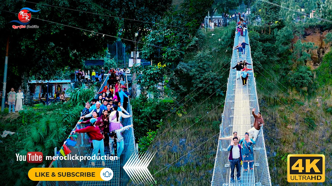 Baglung Kalika Mandir | Gandaki Golden Footbridge Drone Footage 4K | meroclick