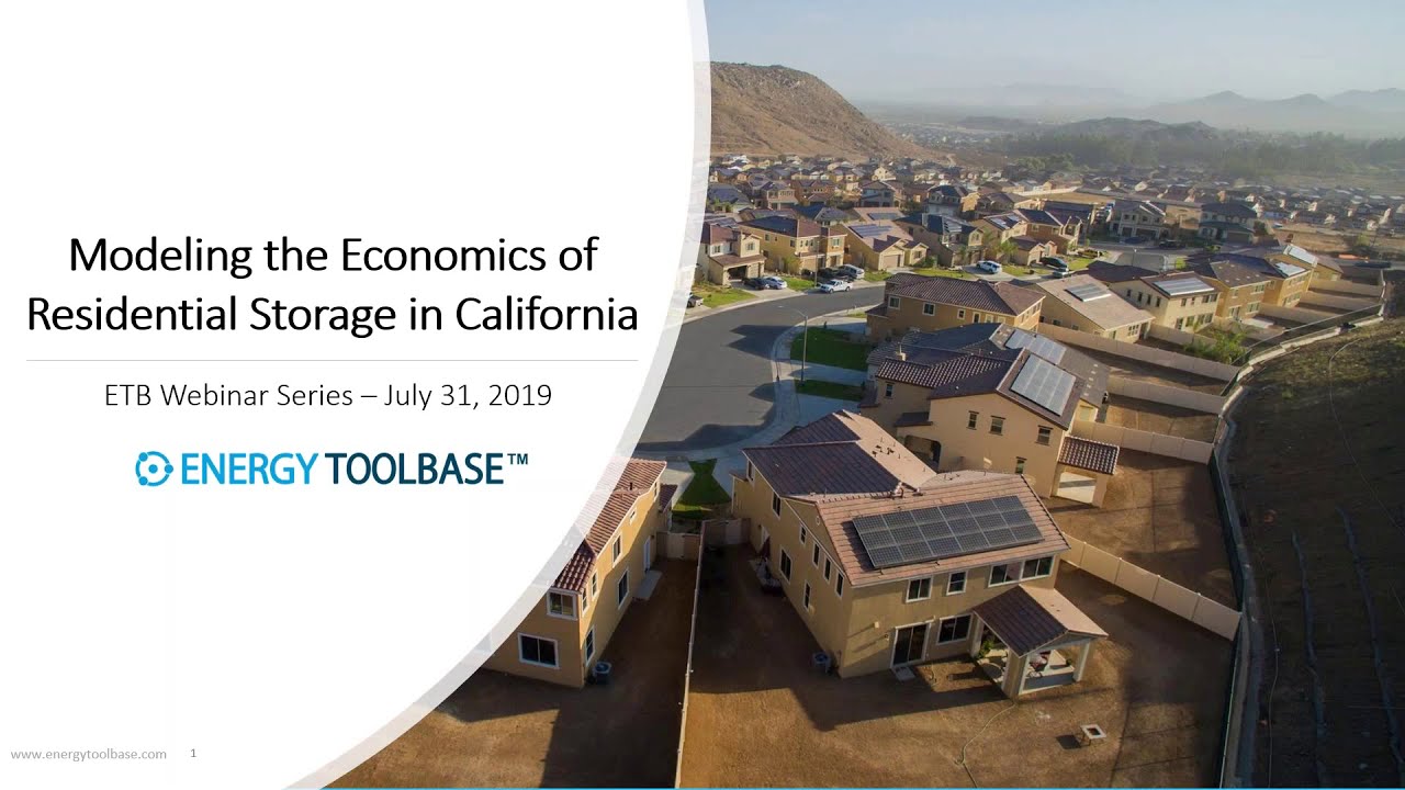 Modeling the Economics of Residential Storage projects in California