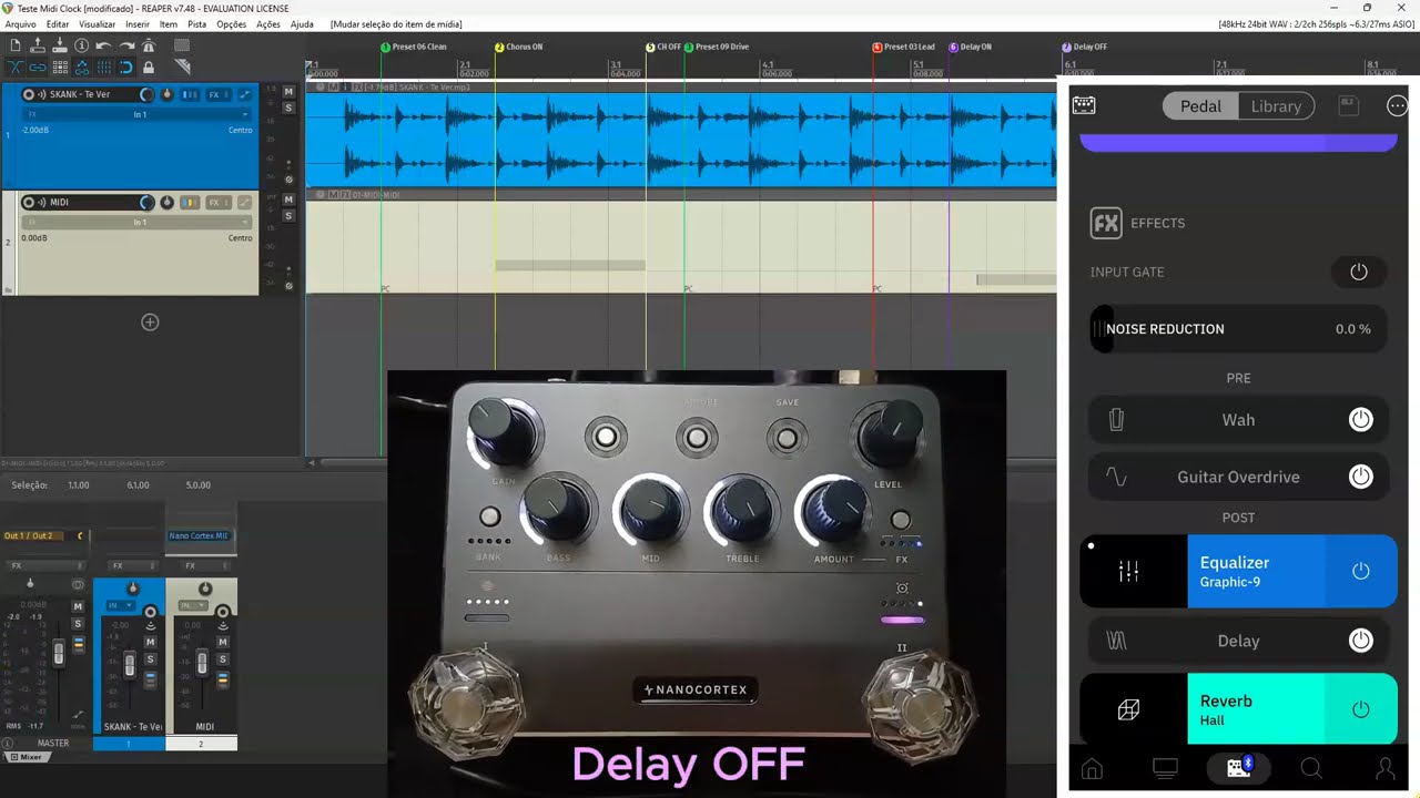 Automação Midi Nano Cortex com Reaper
